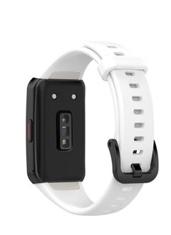 Generic Soft Honor Band 6 Silicone Strap for Honor 6 Monochrome Replacement Mesh Soft Sports - White  - Image 2