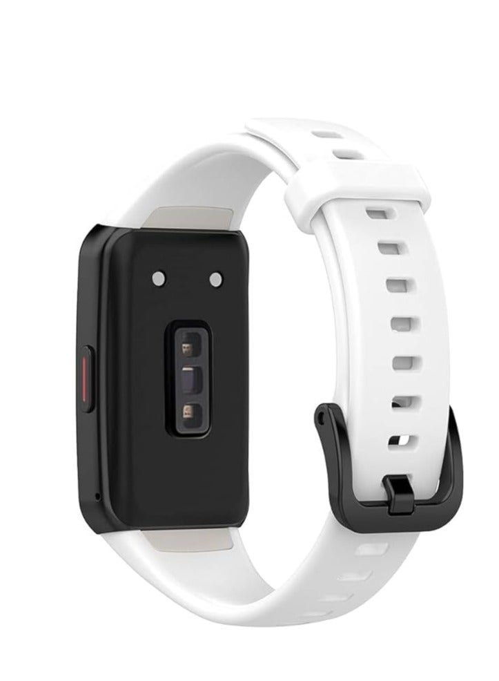 Soft Honor Band 6 Silicone Strap for Honor 6 Monochrome Replacement Mesh Soft Sports - White - Image 2