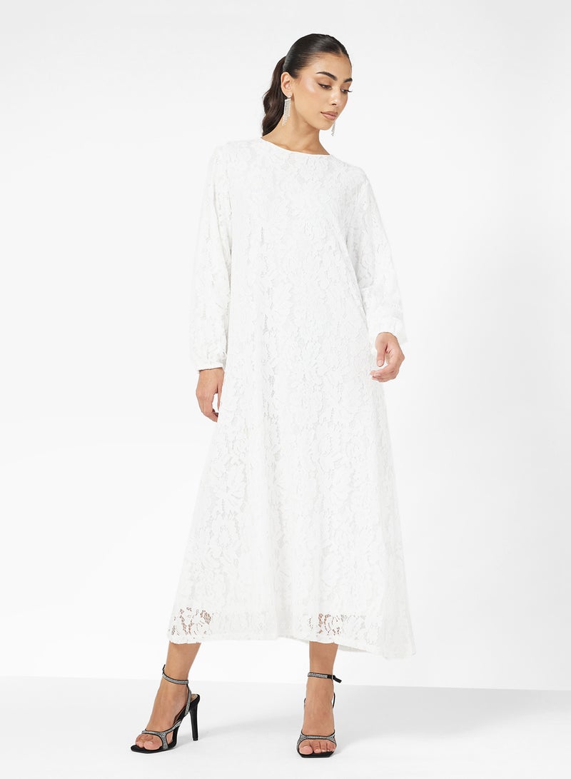 Khizana Lace A-line Dress - Image 4