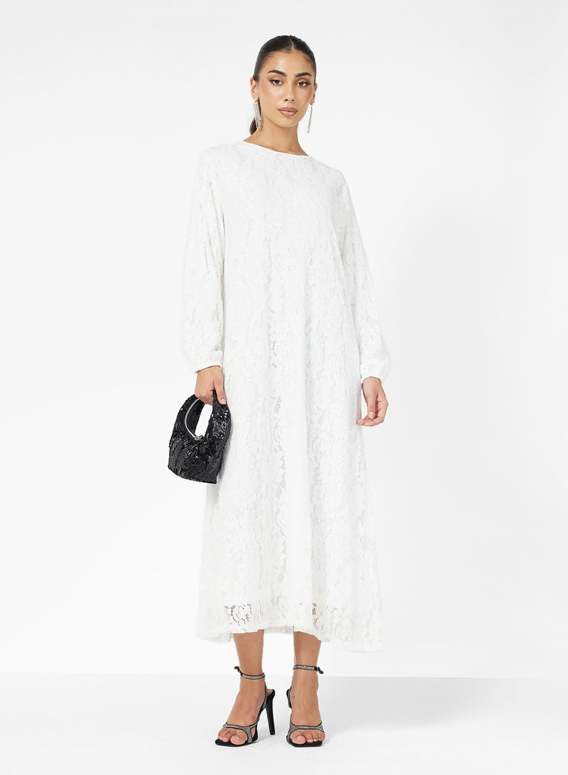 Khizana Lace A-line Dress - Image 1