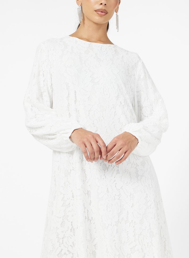 Khizana Lace A-line Dress - Image 3