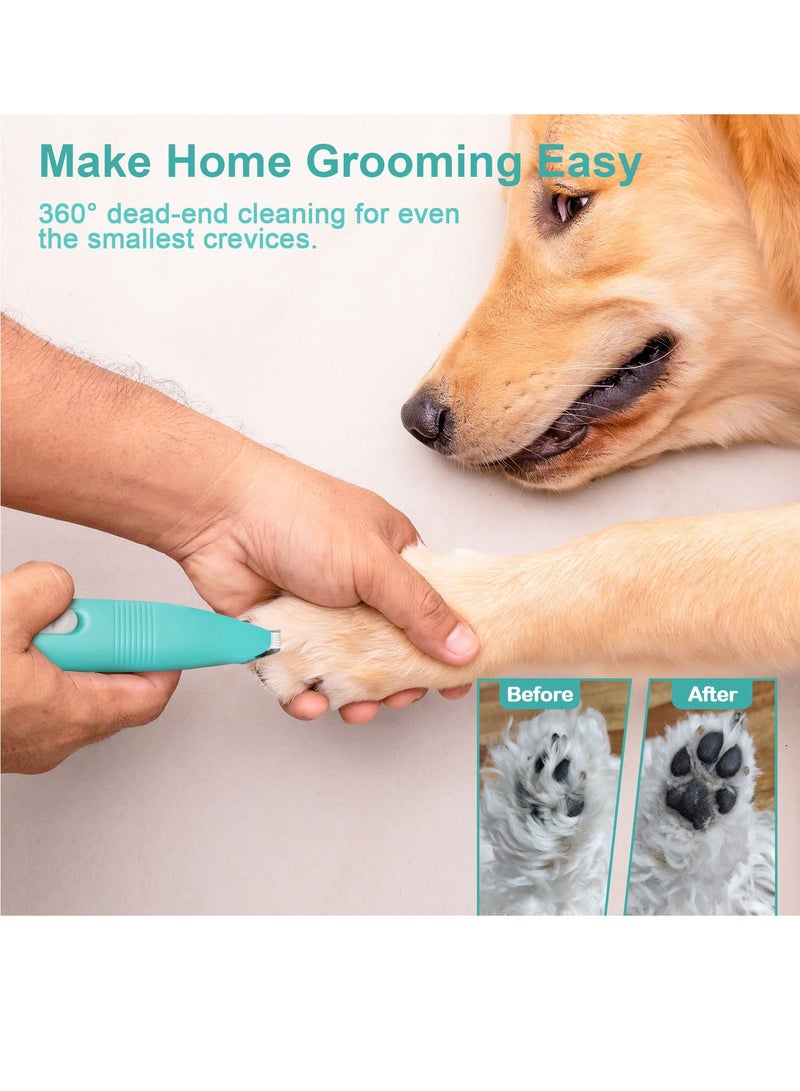 SYOSI SYOSI Dog Clippers Grooming Kit Dog Hair Clippe, Dog Grooming Clippers Dog Paw Trimmer, Small Pet Hair Trimmers for Dog Paws Eyes Ears Hair Around the Face (Blue) - Image 2