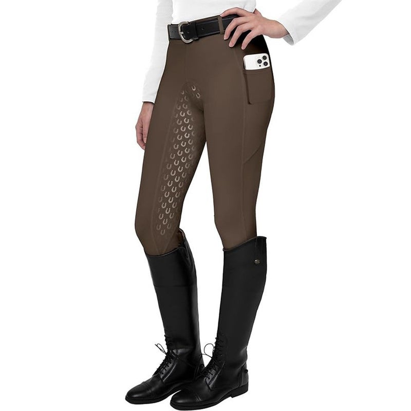 Generic Men Women Equestrian Riding Silicone Pants Quick Dry F105 khaki