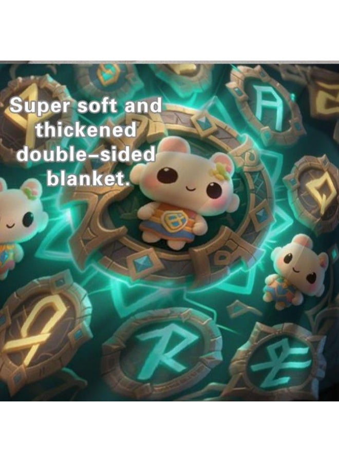 عام بطانية رقيقة من الفانيلا الكرتونية للأطفال والرضع (دافئة ومريحة، ومناسبة للنوم والألعاب) 70 سم * 100 سم - Image 5