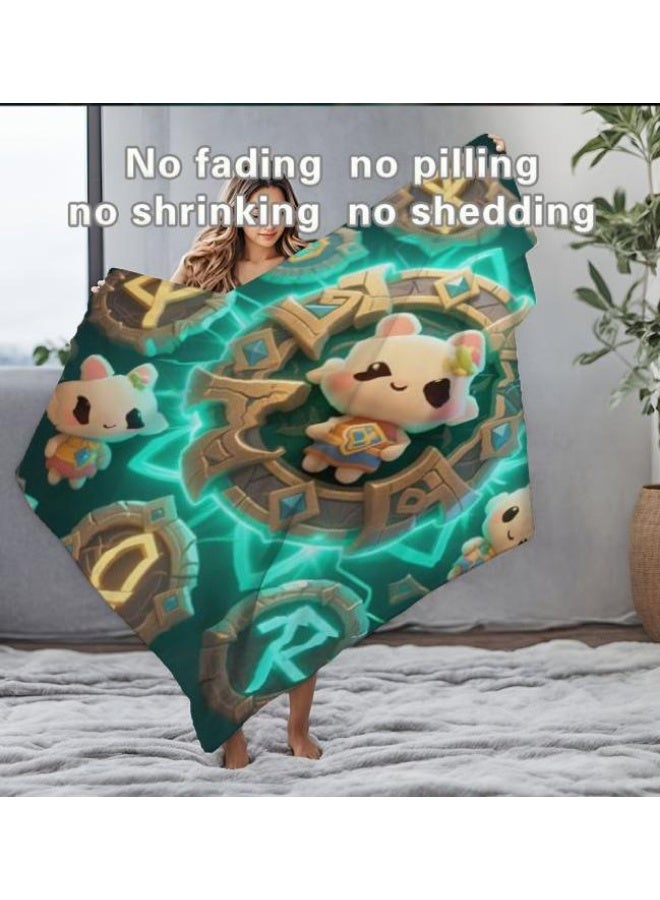 عام بطانية رقيقة من الفانيلا الكرتونية للأطفال والرضع (دافئة ومريحة، ومناسبة للنوم والألعاب) 70 سم * 100 سم - Image 4