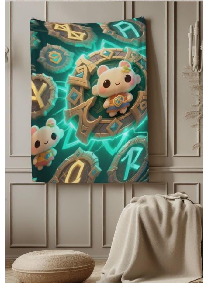 عام بطانية رقيقة من الفانيلا الكرتونية للأطفال والرضع (دافئة ومريحة، ومناسبة للنوم والألعاب) 70 سم * 100 سم - Image 2