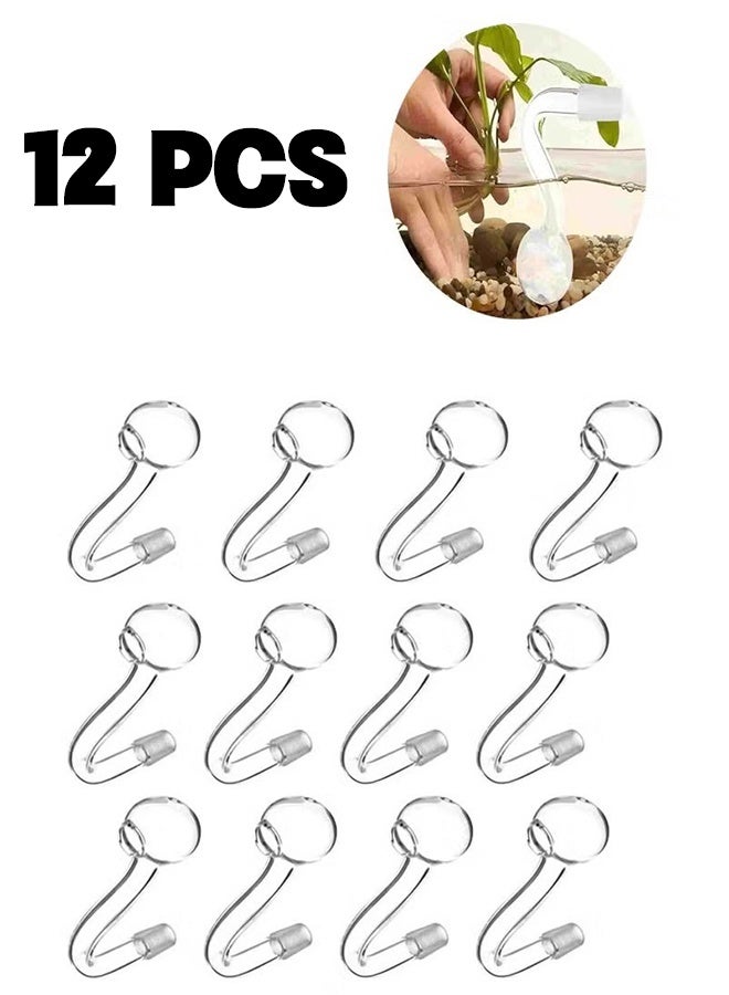 Realfrog 12PCS Glass Inflow Pipe, Inflow Pipe Water Pump Aquarium Filter Tubing, Surface Skimmer, Aquarium Planted Tank Aquascaping Fish Tank Accessories, for Fish Tank(14mm) - Image 1