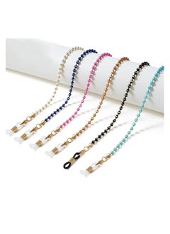 ماركة غير محددة Beaded Eyeglasses Chain，Random colors, a set of 5 pieces.Sunglasses Chain, Reading Glasses Holder,Lanyard for Face Mask, Crystral Glass Beads  - Image 3