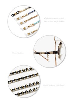 ماركة غير محددة Beaded Eyeglasses Chain，Random colors, a set of 5 pieces.Sunglasses Chain, Reading Glasses Holder,Lanyard for Face Mask, Crystral Glass Beads  - Image 4