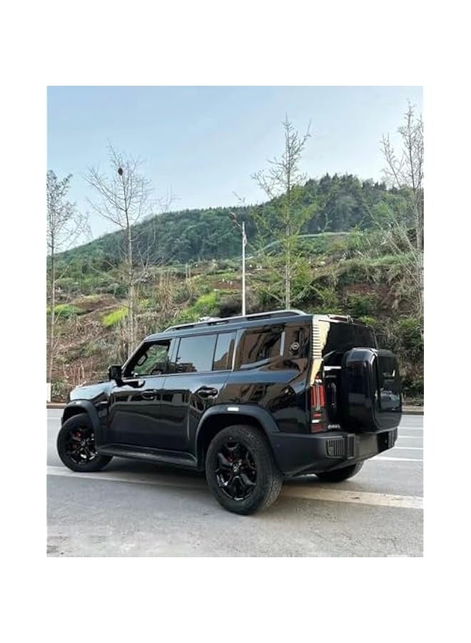 Topleo Matte Black Roof Rack, Wheel Covers, Bumper Hooks Compatible with Jetour T2 2023-2025 Models [36 decorative pcs] - Image 5