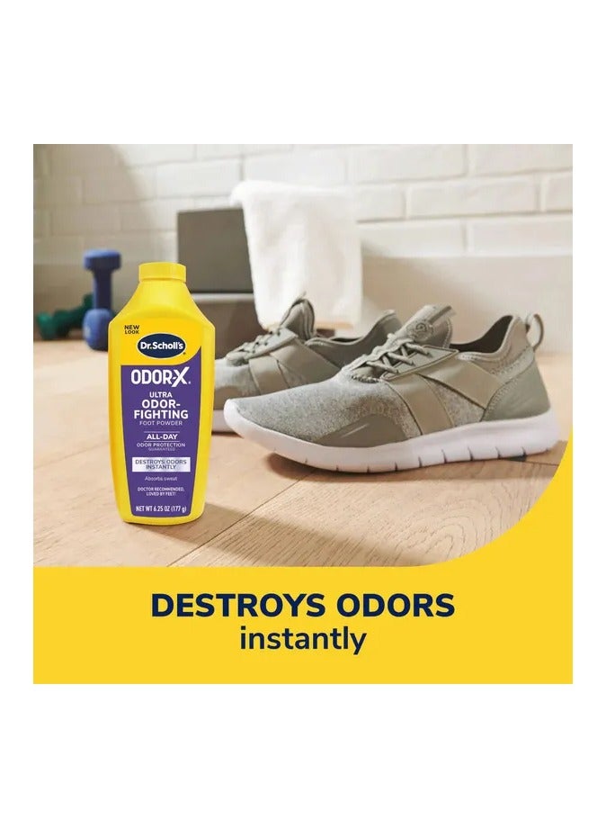 Dr. Scholl's Odor-X Ultra Odor-Fighting Foot Powder, Sweat Absorbing Formula, 6.25oz - Image 4