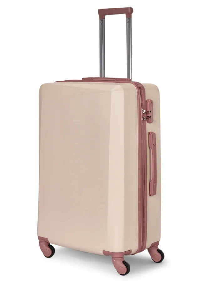 LIMRA Luggage set 4 pieces travel Bags with a distinctive design from limra Beige/Rose
