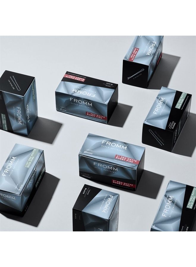 Fromm Style Artistry 1.75" U-shaped Crimped Hair Pins, Matte Black, 800 Hair Pins, Secure Hold, Suitable for All Hair Types and Lengths, Hair Accessories for Women - Image 5