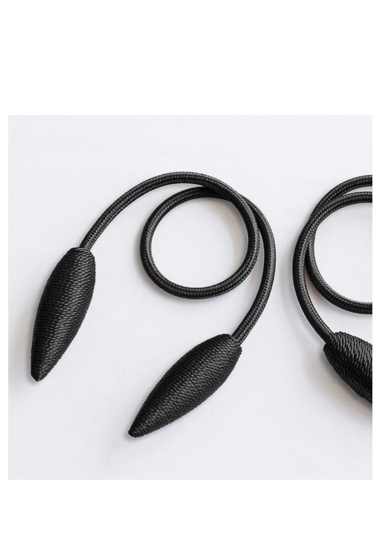 Excefore مشابك ربط الستائر، 2 قطعة مشابك لستائر النوافذ بتصميم إبداعي، نمط أوروبي حاملات ستائر مصنوعة حسب الطلب، حوامل الستائر الزخرفية، لون أسود - Image 5