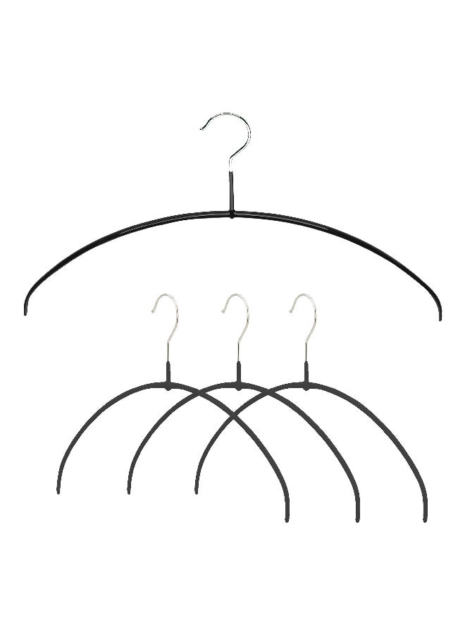 موا 04145 05 001 ايكونوميك يورو شمّاعة ملابس بخطاف دوار بطبقة مانعة للانزلاق أسود وفضي 8.75 × 0.12 × 15 بوصة - Image 1