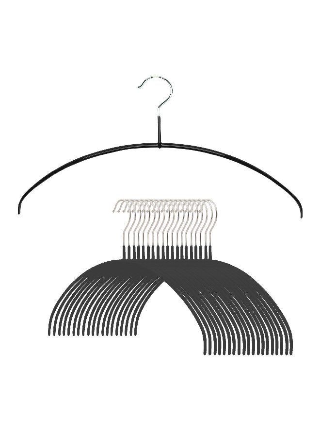 موا 04145 05 001 ايكونوميك يورو شمّاعة ملابس بخطاف دوار بطبقة مانعة للانزلاق أسود وفضي 8.75 × 0.12 × 15 بوصة - Image 2