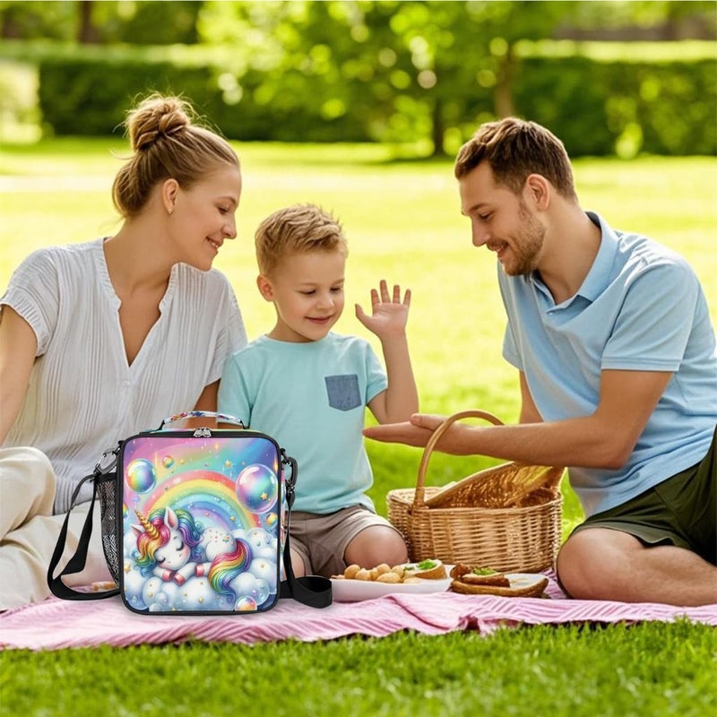 Kids Lunch Bag Insulated Lightweight Animal Unicorn Rainbow Lunchbox For Girls Boys Back To School Gift Cooler Meal Tote Reusable Portable Leakproof Lunch Pail Meal Prep Box For School Travel - Image 5