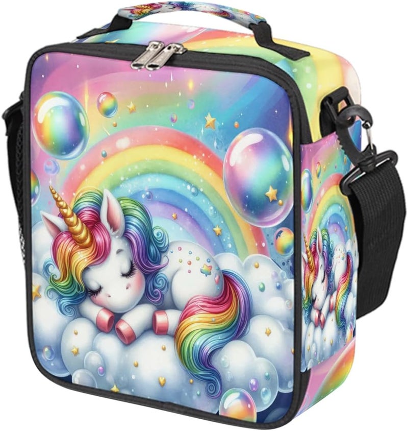 Kids Lunch Bag Insulated Lightweight Animal Unicorn Rainbow Lunchbox For Girls Boys Back To School Gift Cooler Meal Tote Reusable Portable Leakproof Lunch Pail Meal Prep Box For School Travel - Image 1