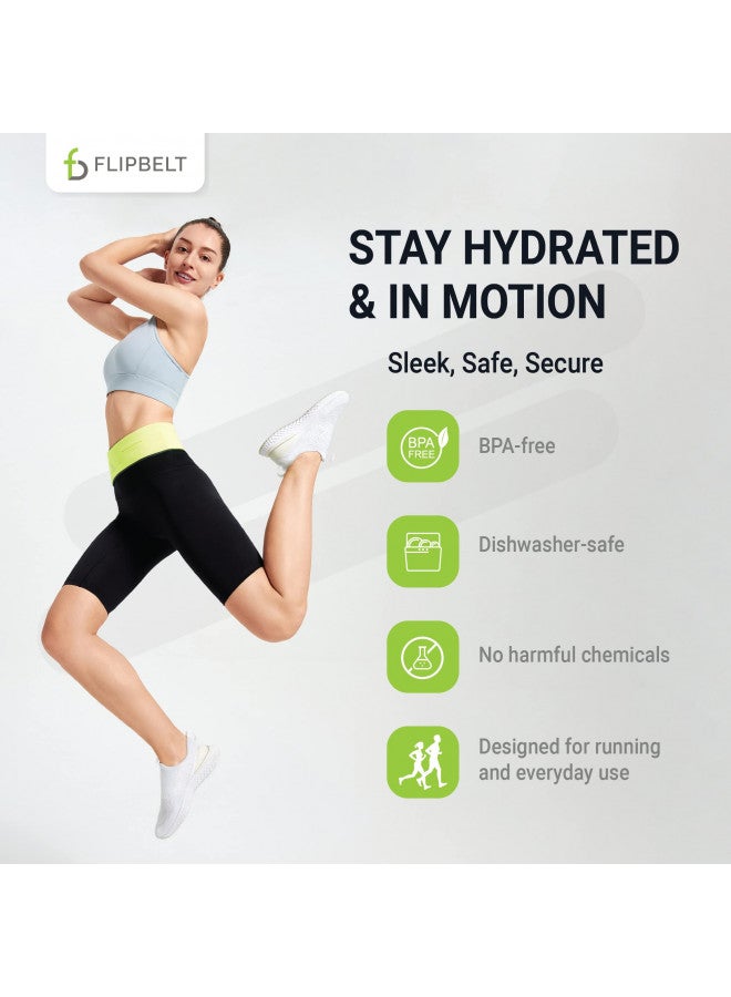 FlipBelt FlipBelt Arc Water Bottle Running Belt, Curved Hydration Running Bottle, 11 Fl. Oz, Green - Image 5