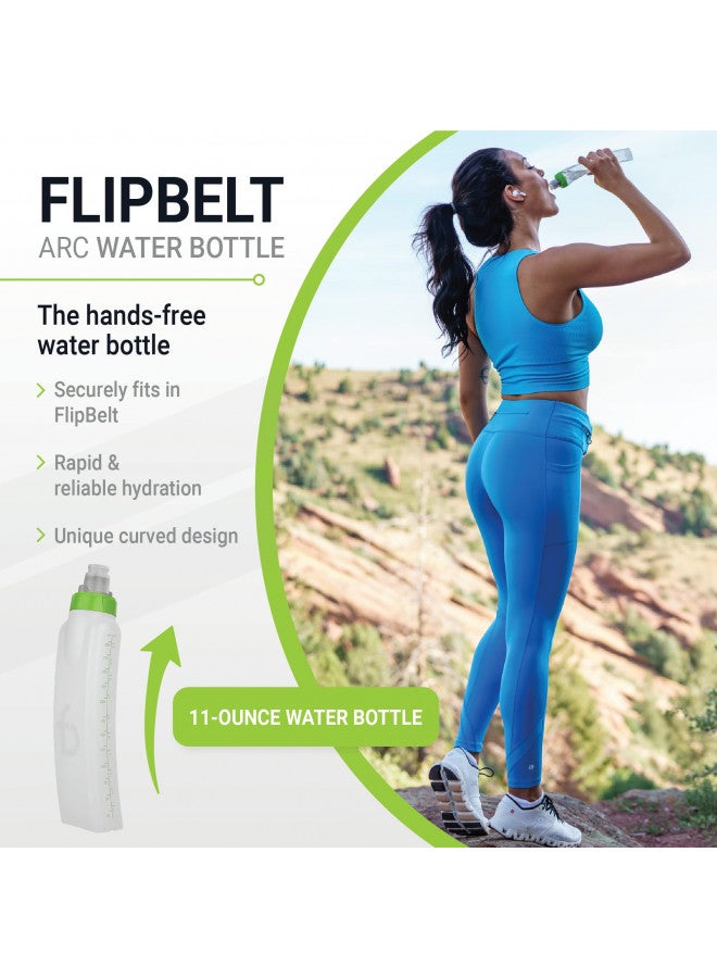 FlipBelt FlipBelt Arc Water Bottle Running Belt, Curved Hydration Running Bottle, 11 Fl. Oz, Green - Image 2