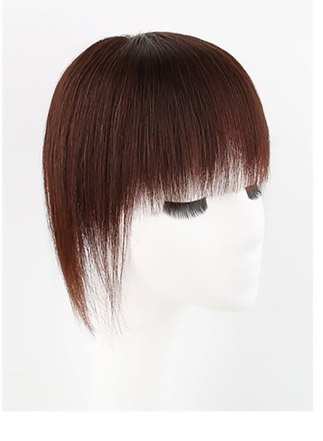 Estelle One piece real hair head cover white hair replacement piece fluffy hair increase volume ladies wig block Dark Brown - Image 1