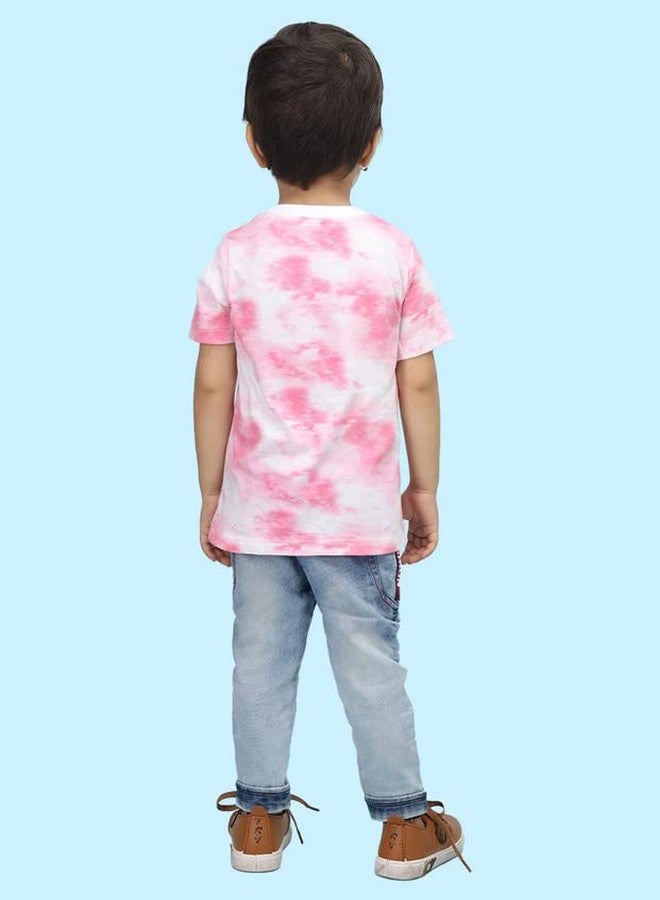 Nusyl Infants Pink Baby Pandas Printed Tie & Dye Tshirt -NUITDTSH0221 - Image 3