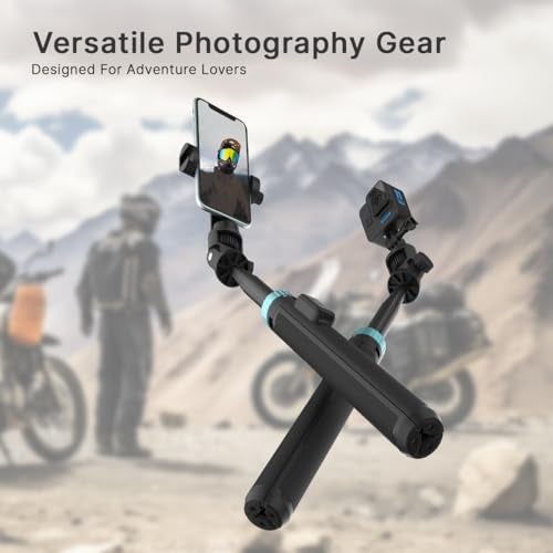 SKYVIK SIGNIPOD 1.75 metre Selfie Stick/Tripod Sturdy Stand with Blutooth Remote for Selfie/Video Recording/Photo/Live Stream/Vlog/YouTube for Smartphone, iPhone, Action Camera, Mics and Lights - Image 3