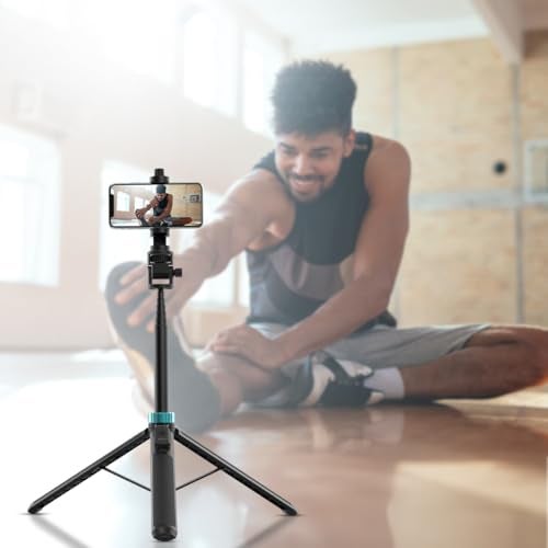 SKYVIK SIGNIPOD 1.75 metre Selfie Stick/Tripod Sturdy Stand with Blutooth Remote for Selfie/Video Recording/Photo/Live Stream/Vlog/YouTube for Smartphone, iPhone, Action Camera, Mics and Lights - Image 1