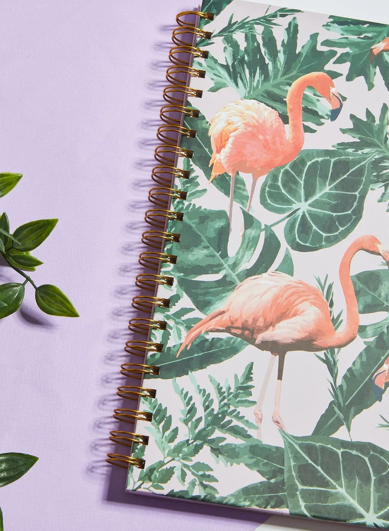 AURORA A4 Flamingo Print Notebook