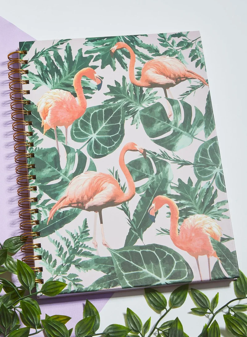 AURORA A4 Flamingo Print Notebook