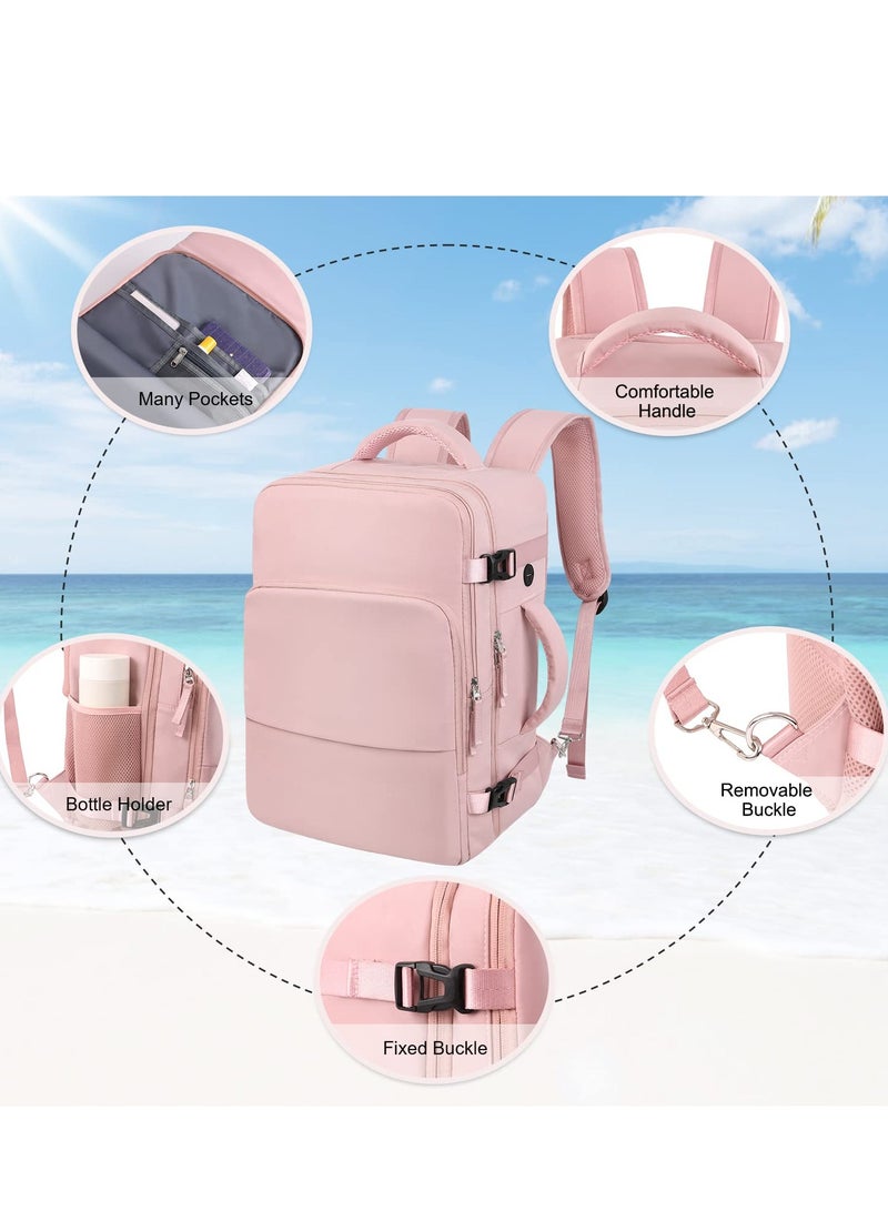 Arabest Large Travel Laptop Backpack for Women,Carry On Backpack,Hiking Backpack,Waterproof Durable Business Backpack with USB Charging Port,College Computer Bag,Fits 16 Inch Laptop  - Image 4