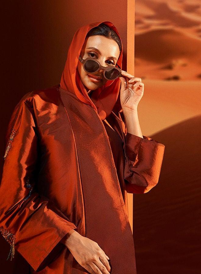 30Sundays LAUREL,Women Sunglasses, Geometric Sunglasses, UV Protection: UV400 (Beige,Brown) - Image 2