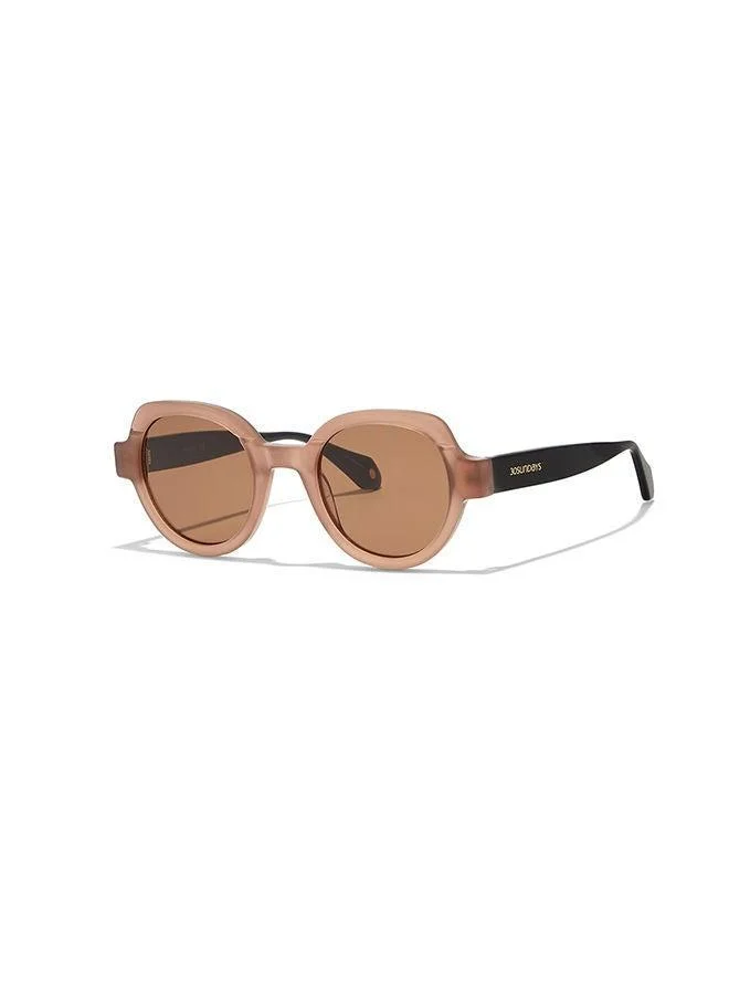 30Sundays 30Sundays LAUREL,Women Sunglasses, Geometric Sunglasses, UV Protection: UV400 (Beige,Brown)