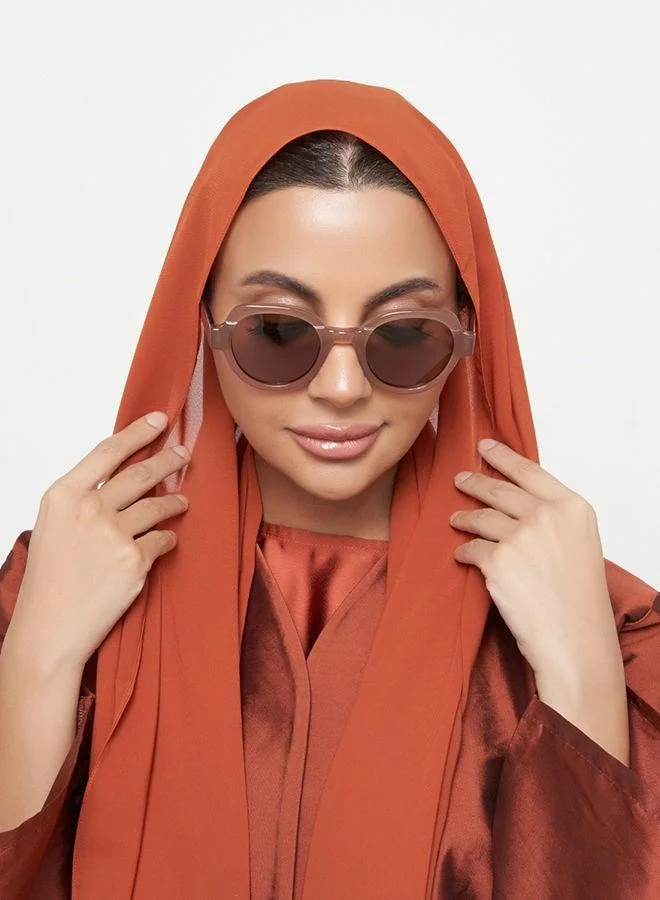 30Sundays 30Sundays LAUREL,Women Sunglasses, Geometric Sunglasses, UV Protection: UV400 (Beige,Brown)