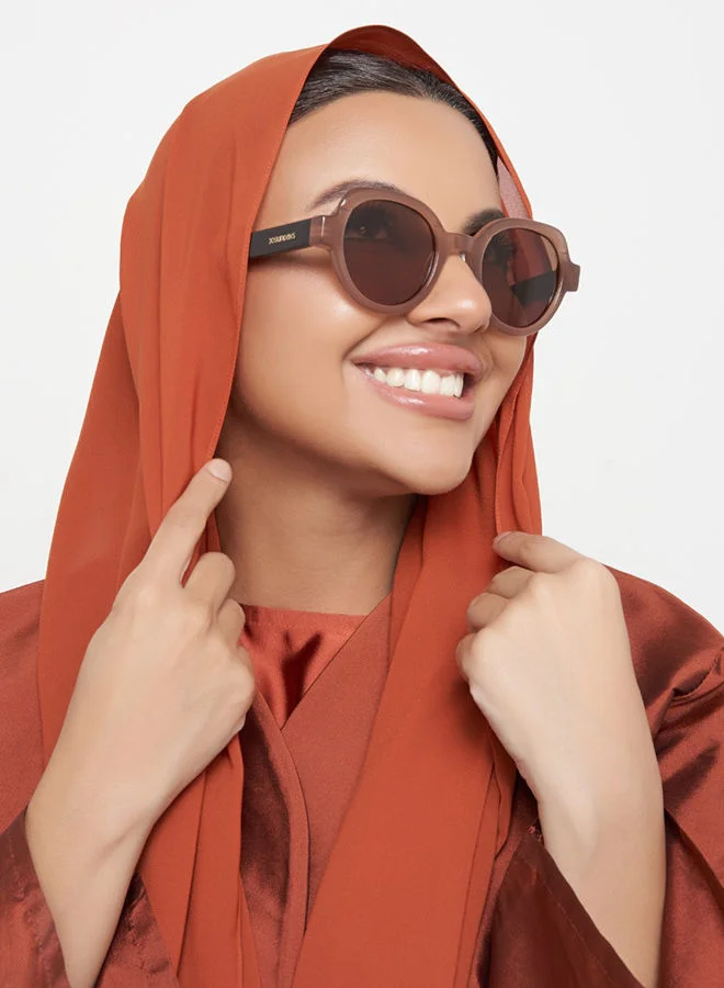 30Sundays 30Sundays LAUREL,Women Sunglasses, Geometric Sunglasses, UV Protection: UV400 (Beige,Brown)