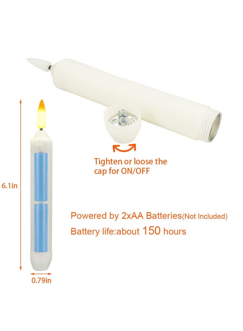 Forthcan Flameless LED Candles, 12PCS 6.9 Inch Battery Operated Taper Candles, Handheld Warm White Candles for Party, Classroom, Church, Birthday, Halloween Decorations - Image 2