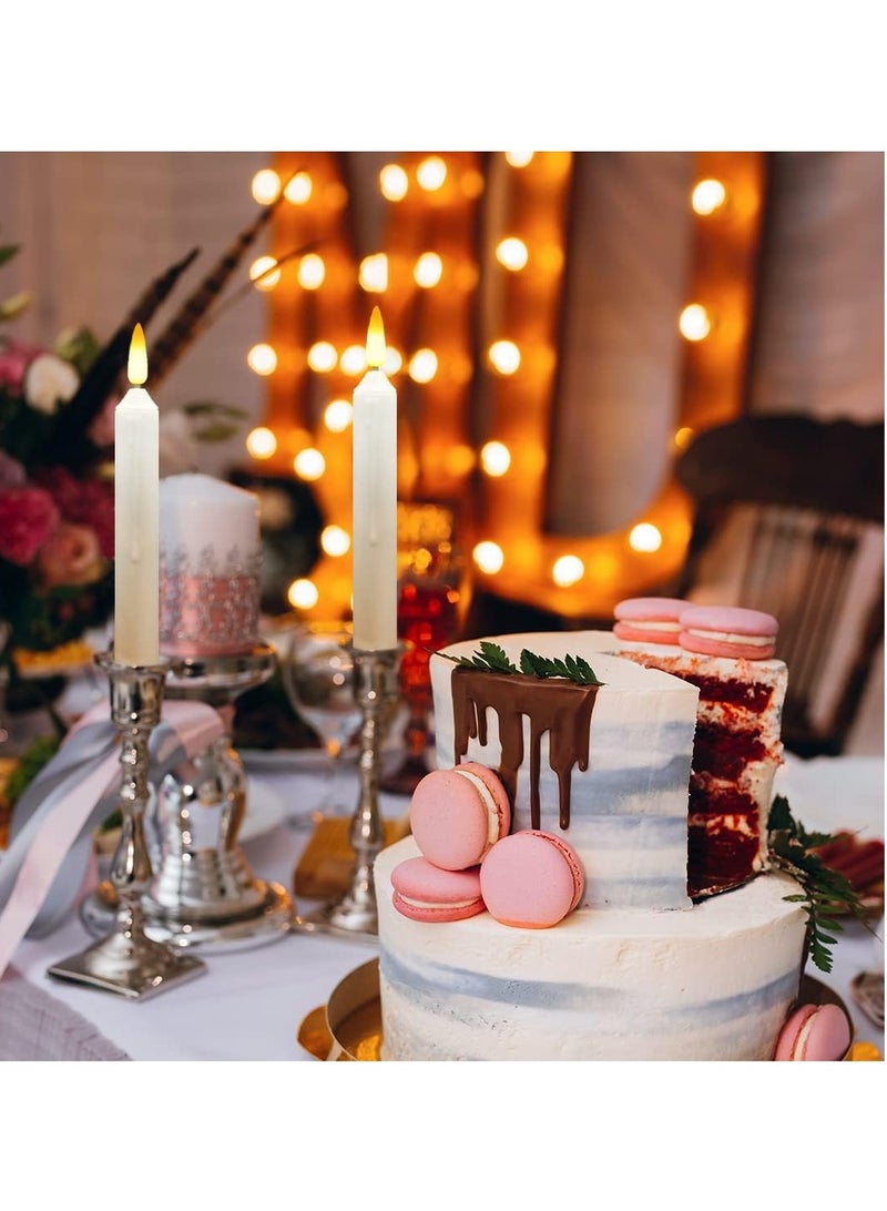 Forthcan Flameless LED Candles, 12PCS 6.9 Inch Battery Operated Taper Candles, Handheld Warm White Candles for Party, Classroom, Church, Birthday, Halloween Decorations - Image 5