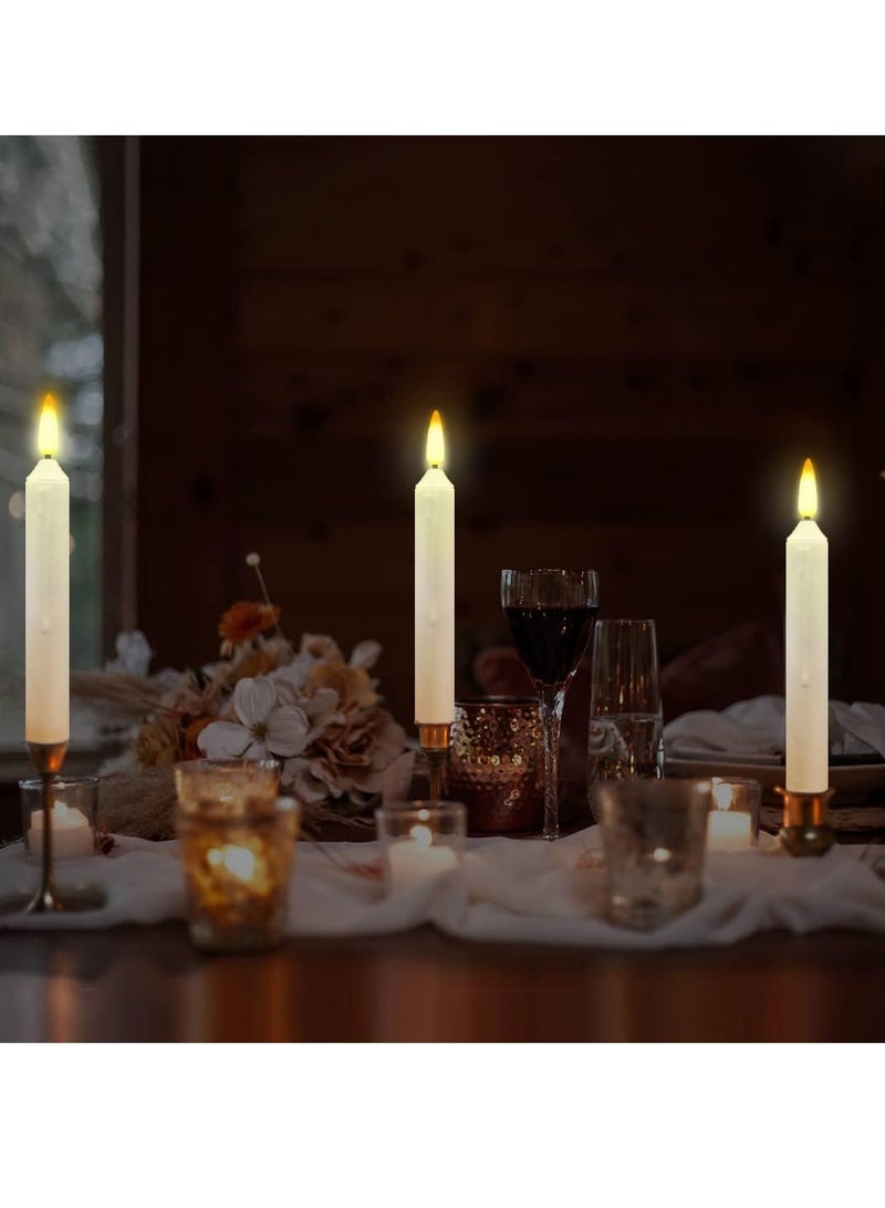 Forthcan Flameless LED Candles, 12PCS 6.9 Inch Battery Operated Taper Candles, Handheld Warm White Candles for Party, Classroom, Church, Birthday, Halloween Decorations - Image 3
