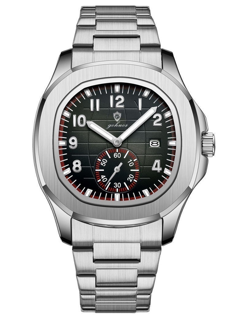 GOHUOS Men's Top Brand Watches- Luxury Stainless Steel Band Analog with Calendar Waterproof Classic Quartz Wrist Watches - 42mm - Father or Boyfriend Gift - Image 4