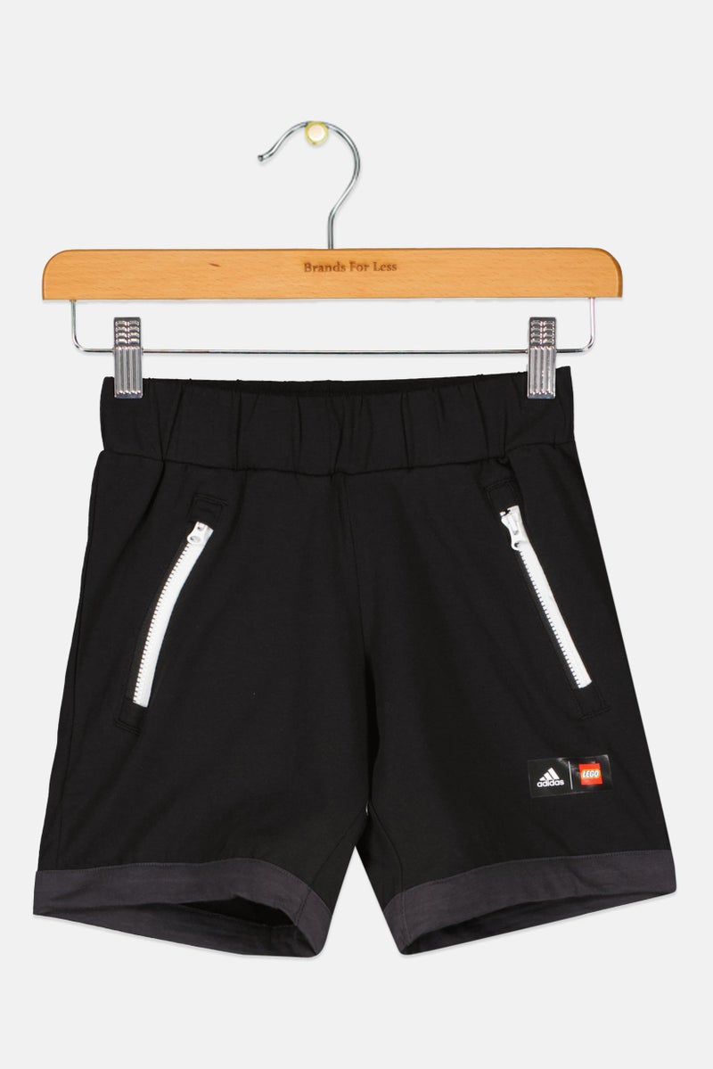 Adidas Adidas x LEGO Kids Girl Brand Logo Shorts, Black  - Image 1