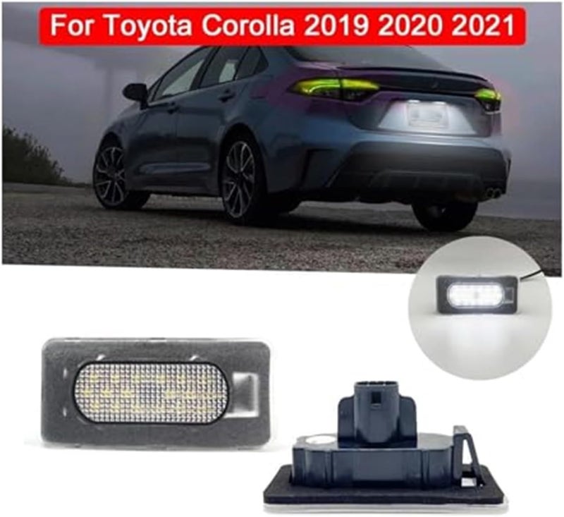 Wivplex 2Pcs White License Plate Light Assembly for Toyota Corolla - Image 5