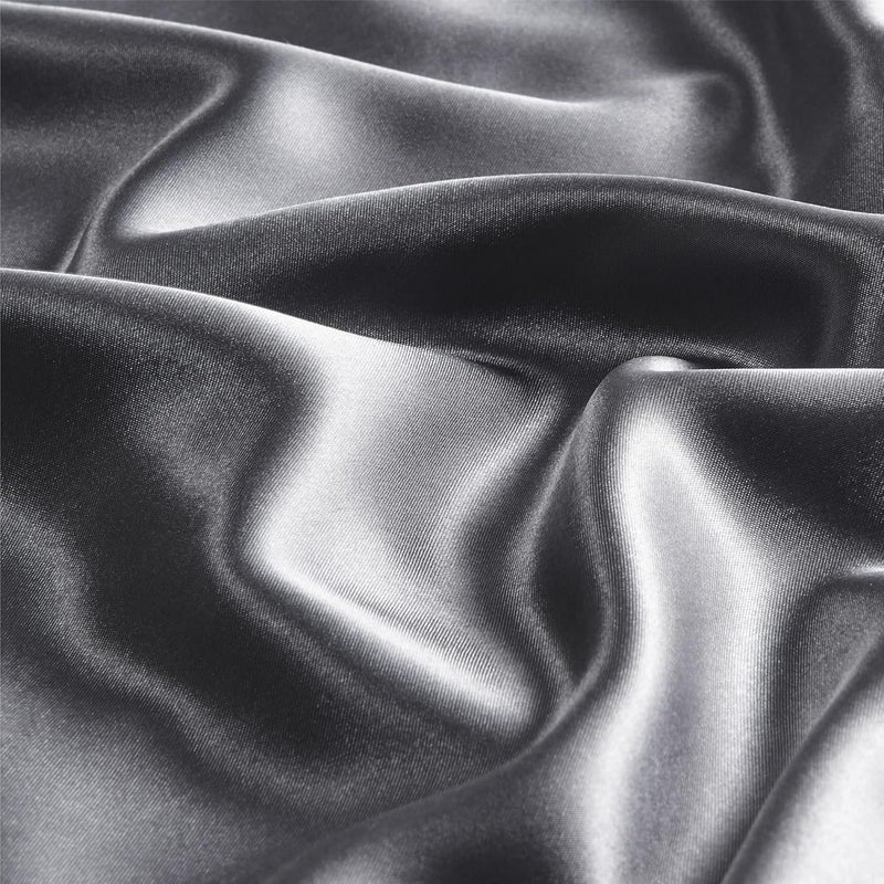 BEDELITE Satin Pillowcase for Hair and Skin, Super Soft Similar to Silk Pillow Cases 4 Pack with Envelope Closure, Cooling Pillowcases for Women Men (20"x30" Queen Size, Dark Grey) - Image 3