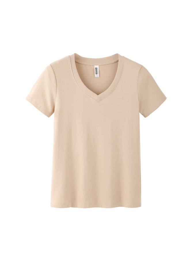 Elegant Short Lace-up Top Korean Style New Women's Clothing Summer Fashion Round Neck Loose Solid Color Short Sleeve T-shirt