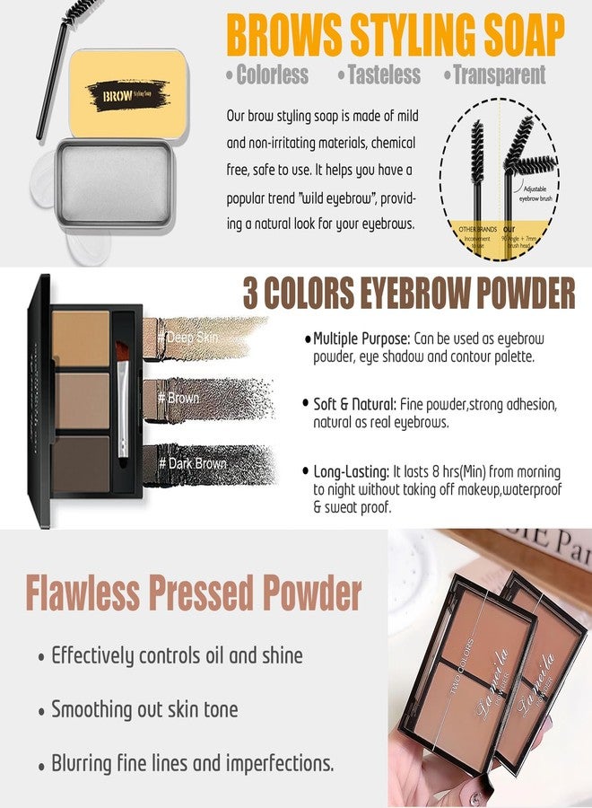 NUIBO All in One Makeup Kit for Women Full Kit - Makeup Gift Set Includes Eyeshadow Foundation Lash Primer Lipstick Eyeliner Mascara Concealer Contour Brow Soap Powder Pressed Brush Sponge Bag - Image 5