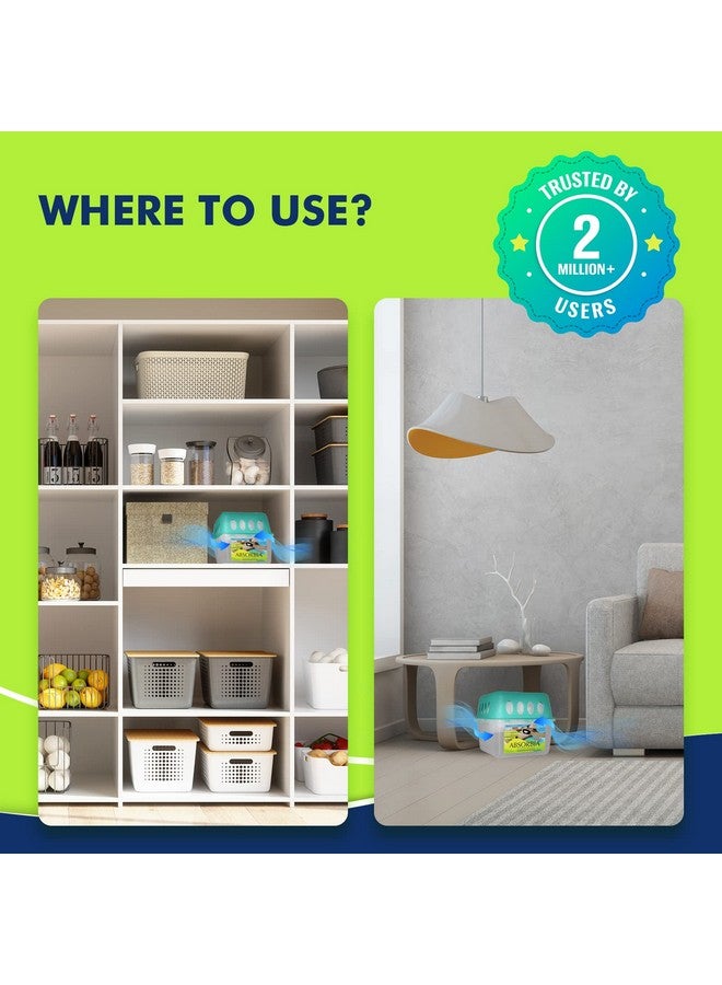 Absorbia Moisture Absorber | Absorbia Reusable Box w/Refill - Pack of 6 (800ml) | Dehumidifier for Basement, Storerooms, Spare Rooms & Lofts | Fights Against Moisture, Mould, Fungus & Musty Smells - Image 3