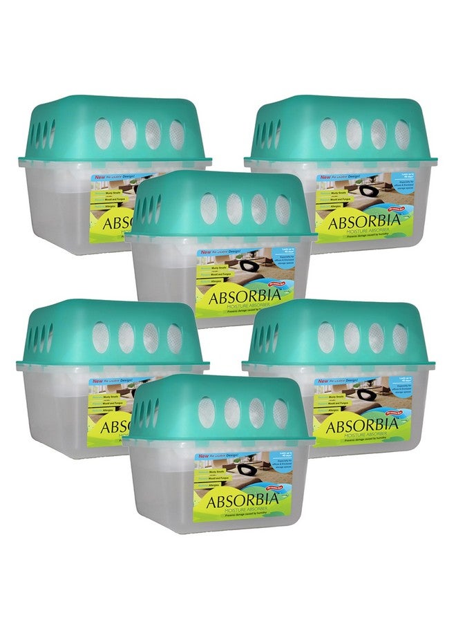 Absorbia Moisture Absorber | Absorbia Reusable Box w/Refill - Pack of 6 (800ml) | Dehumidifier for Basement, Storerooms, Spare Rooms & Lofts | Fights Against Moisture, Mould, Fungus & Musty Smells - Image 1