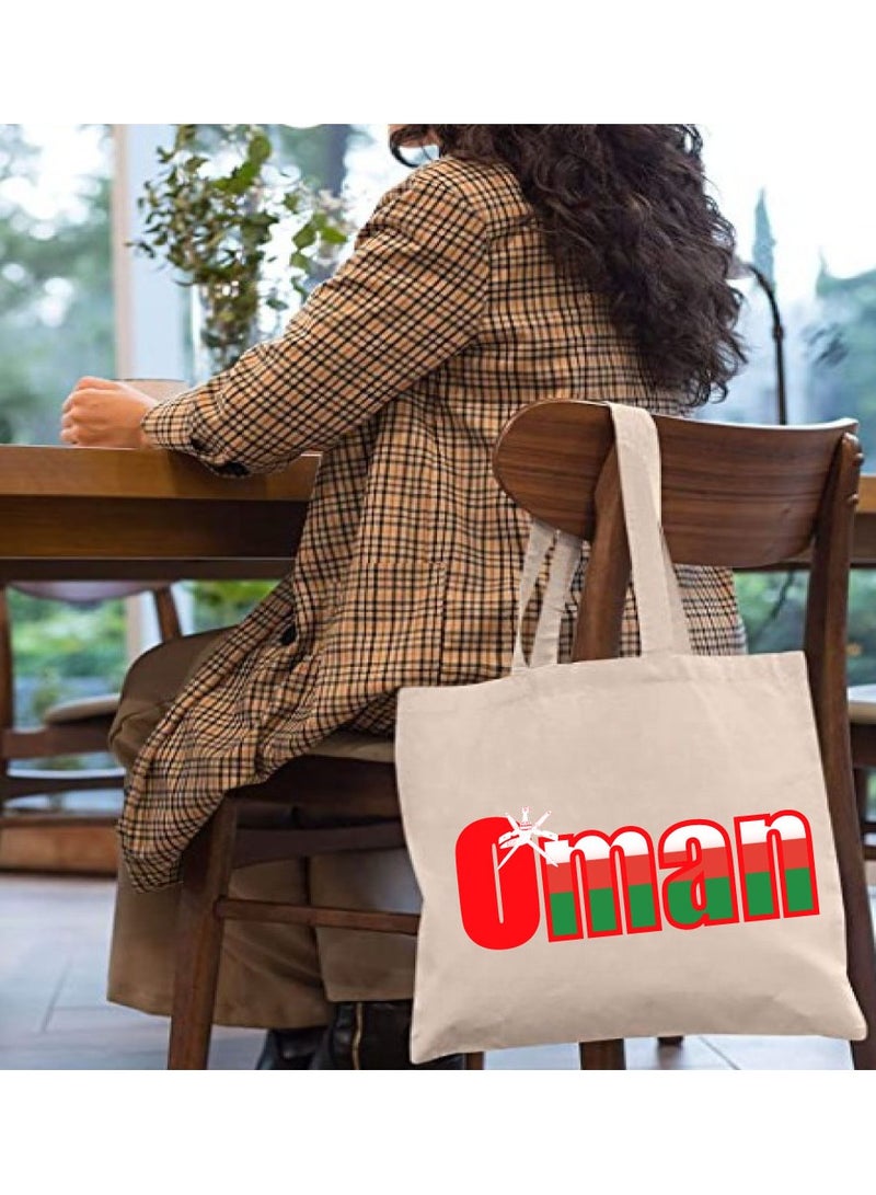 Oman National Day Cotton Tote Bag - A Reusable and Eco-Friendly Way to Show Your Omani Spirit - Image 3