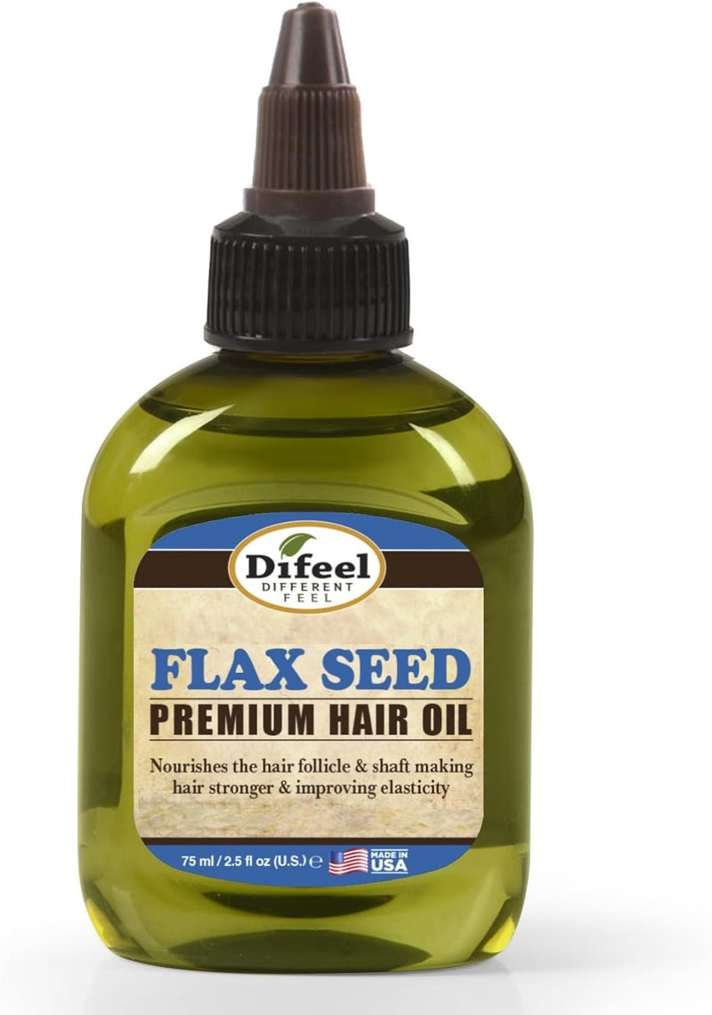 difeel 99% NATURAL BLEND FLAX SEED HAIR OIL 75ML : 15104 - Image 1