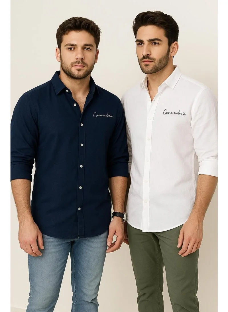 THUGFIT Pack Of 3 PREMIUM LINEN COTTON SHIRT PACK OF 3 -BLUE,GREEN,PINK OR WHITE ASSORTED for Men | Best Price UAE