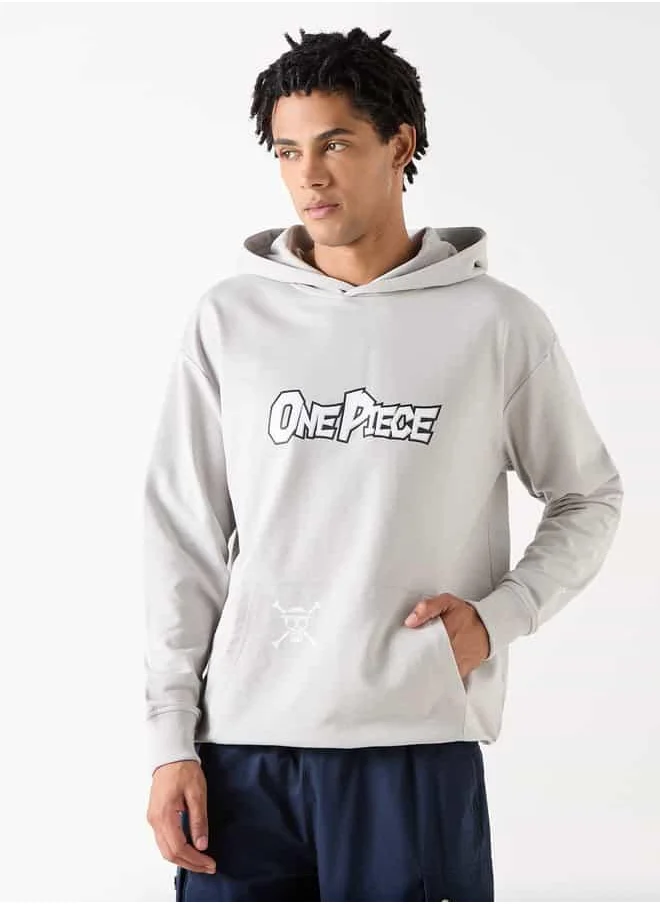 SP Characters One Piece Print Hoodie with Long Sleeves